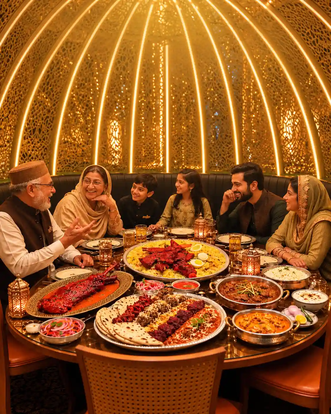 Seating and ambience for family meals and group dining at Persian Darbar, Lokhandwala